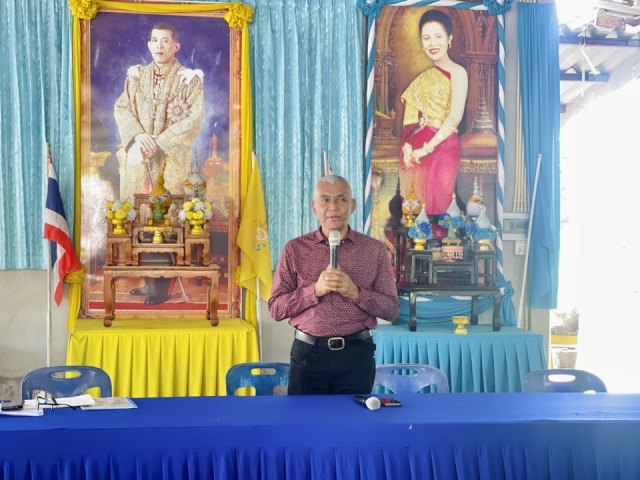 อบต.นาขา ร่วมประชุมหมู่บ้าน หมู่ที่ 12 บ้านร่วมใจ ประจำเดือนสิงหาคม