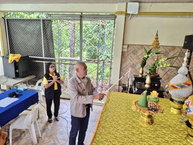 นายก อบต.นาขา เข้าร่วมประชุมหมู่บ้านประจำเดือนธันวาคม ม.3 ต.นาขา